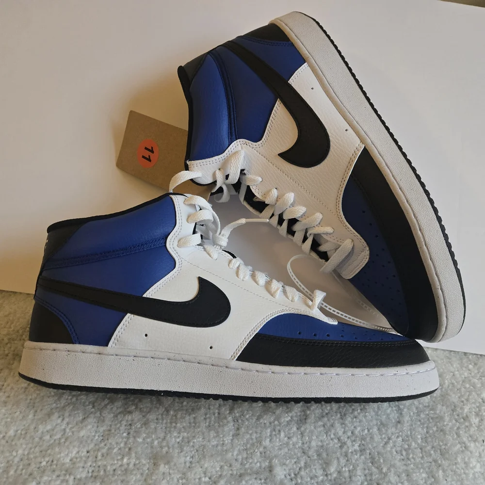 Men’s Nike Court Vision Mid Shoe-Royal Blue/White/Black Size 11 Brand New WT - Picture 4 of 12